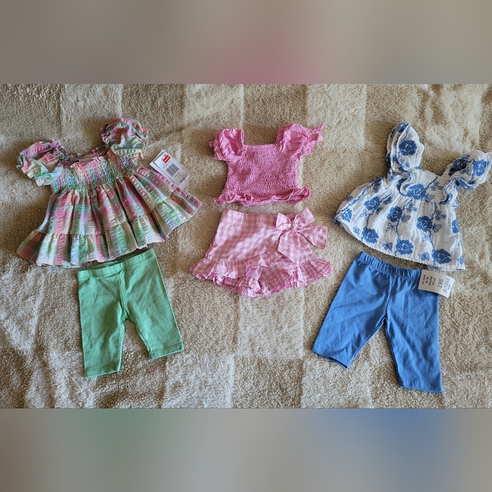 Rare Editions Matching Set Baby Girl 3-6 Month Bundle